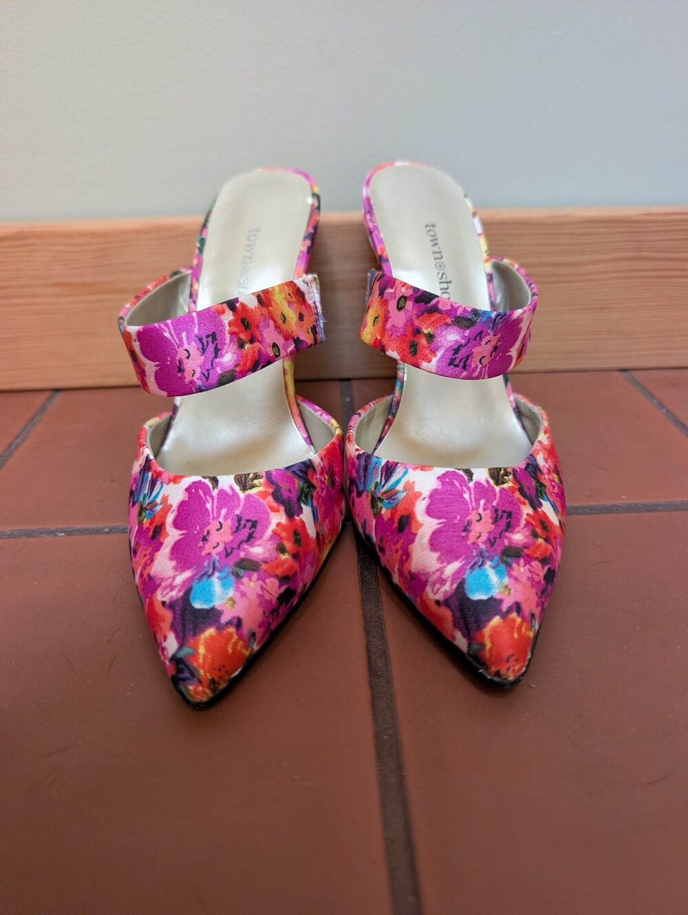 Floral High Heels / Mules